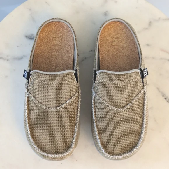 Spenco Siesta Tan Woven Slide Clogs Casual Comfort Shoes - Picture 5 of 14